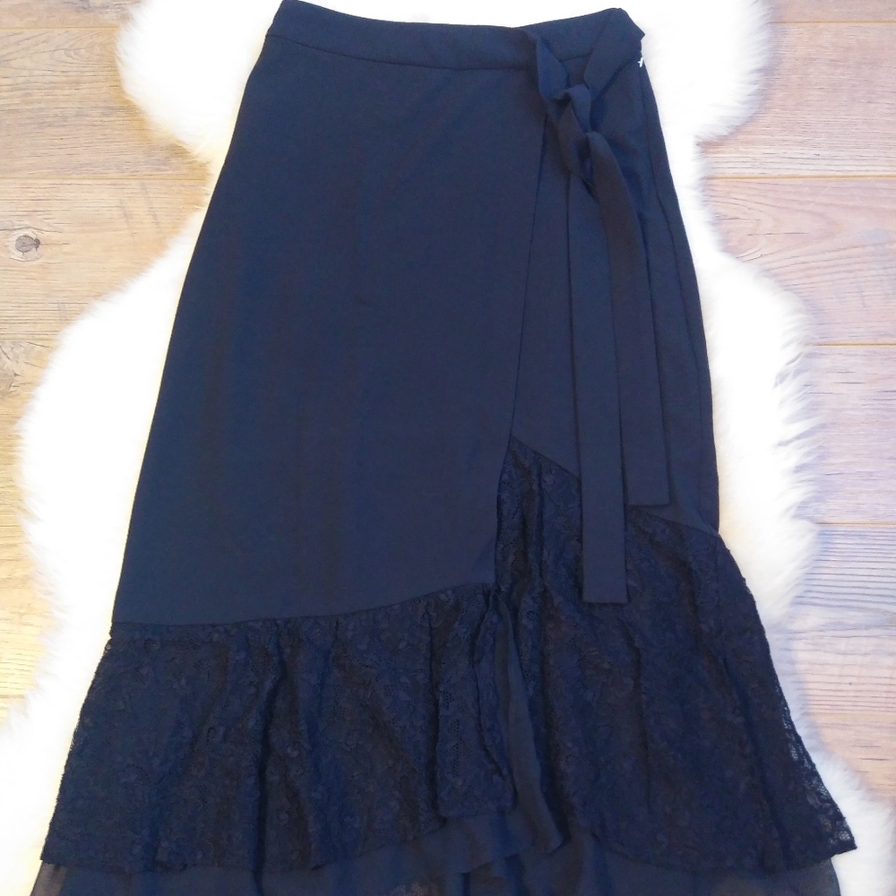 Zara Basic Collection Wrap Up Asymmetrical Skirt - image 1